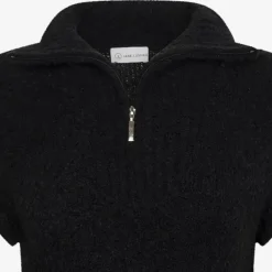 Jane Lushka gebreid vest KN Teddy. Zwart Hot