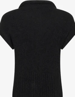 Jane Lushka gebreid vest KN Teddy. Zwart Hot