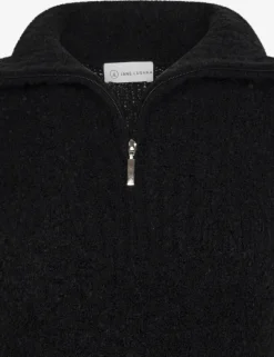 Jane Lushka gebreid vest KN Teddy. Zwart Hot