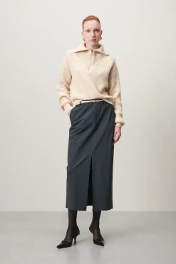 Jane Lushka midi rok U523117 Grijs Online