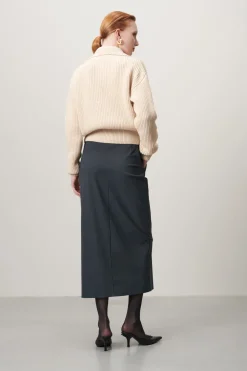 Jane Lushka midi rok U523117 Grijs Online