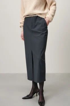Jane Lushka midi rok U523117 Grijs Online