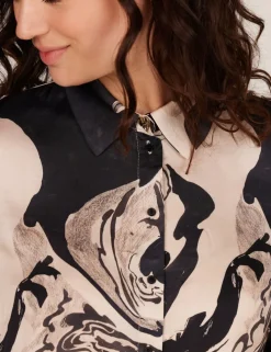 Juffrouw Jansen blouse CAROLA W24 Khaky beige Sale