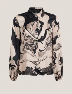 Juffrouw Jansen blouse CAROLA W24 Khaky beige Sale