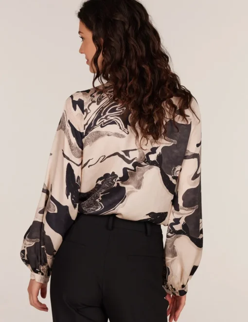 Juffrouw Jansen blouse CAROLA W24 Khaky beige Sale