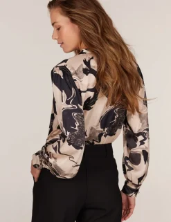 Juffrouw Jansen blouse CHRISTINA W24 Khaky beige Clearance