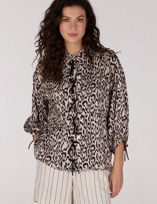 Juffrouw Jansen blouse ROBINE SS25 Khaky beige Fashion