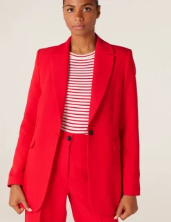 Juffrouw Jansen gebreid vest CANNES SS24 Rood Hot
