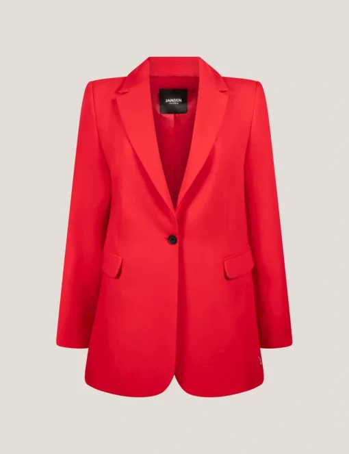 Juffrouw Jansen gebreid vest CANNES SS24 Rood Hot