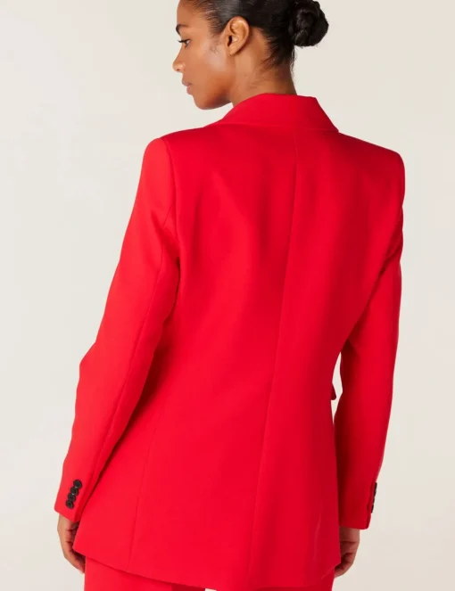 Juffrouw Jansen gebreid vest CANNES SS24 Rood Hot