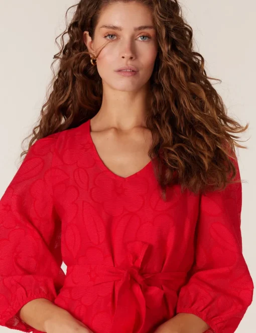 Juffrouw Jansen jurk SAMIA SS24 Rood Sale