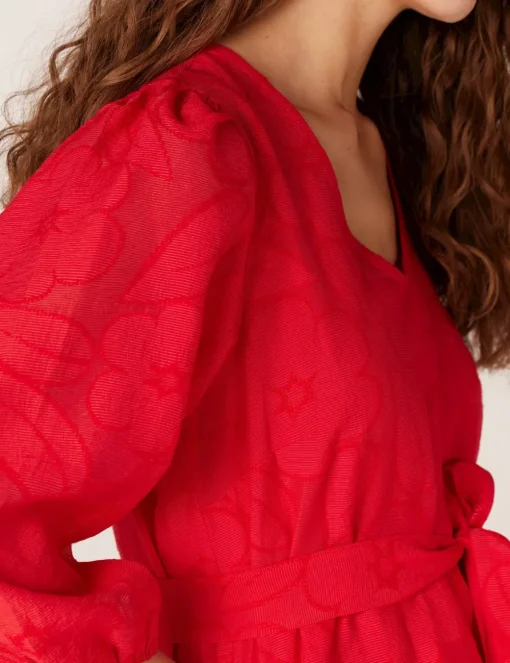 Juffrouw Jansen jurk SAMIA SS24 Rood Sale