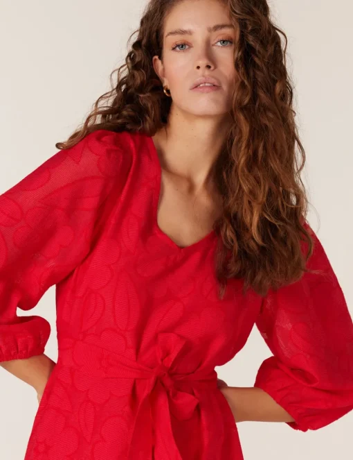 Juffrouw Jansen jurk SAMIA SS24 Rood Sale