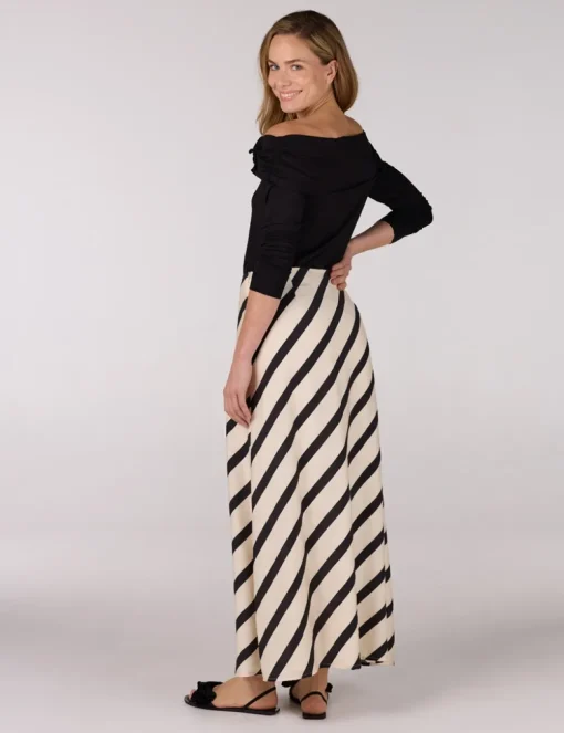 Juffrouw Jansen midi rok THIRZA SS25 Khaky beige Sale