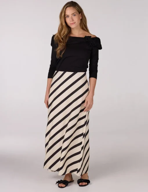 Juffrouw Jansen midi rok THIRZA SS25 Khaky beige Sale
