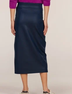Juffrouw Jansen midi rok CARLA W24 Licht Blauw New