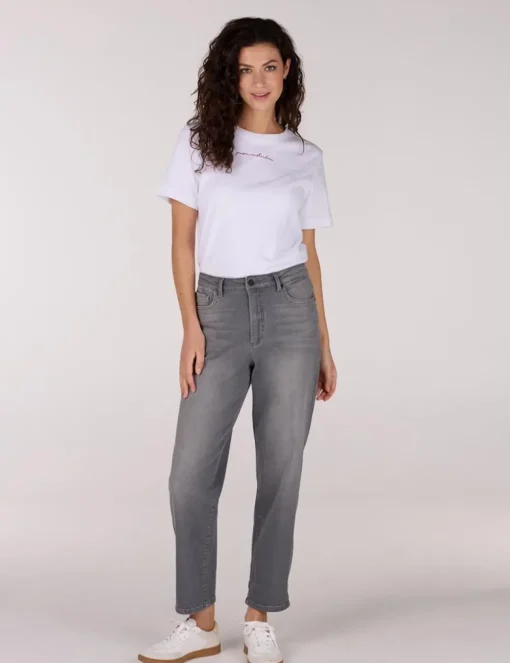 Juffrouw Jansen pantalons KATJA SS25 Grijs Melange Clearance