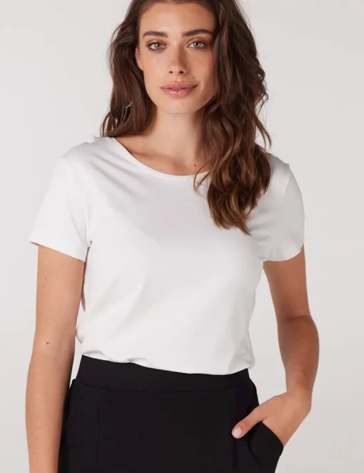 Juffrouw Jansen t-shirts NOS SOOF Wit Outlet