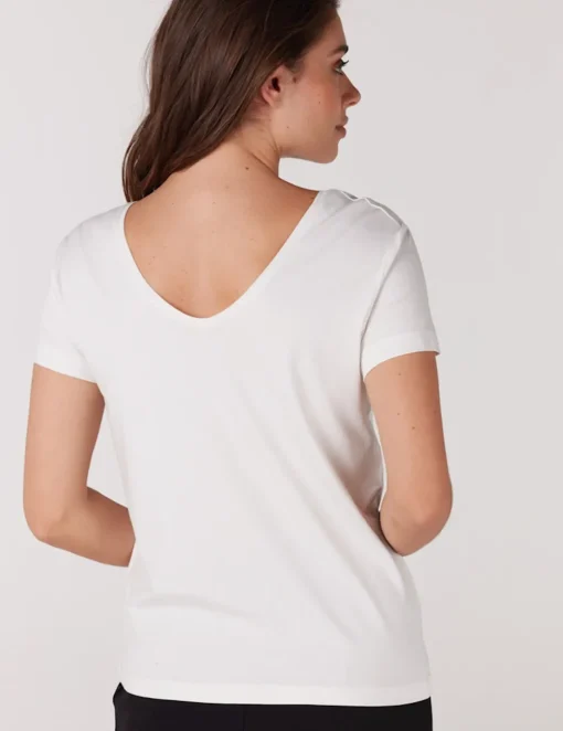 Juffrouw Jansen t-shirts NOS SOOF Wit Outlet