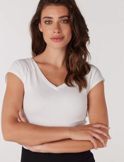 Juffrouw Jansen t-shirts NOS LINDS SS Wit Sale