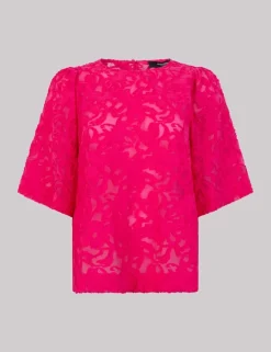Juffrouw Jansen t-shirts NILOU SS25 Fuxia Hot