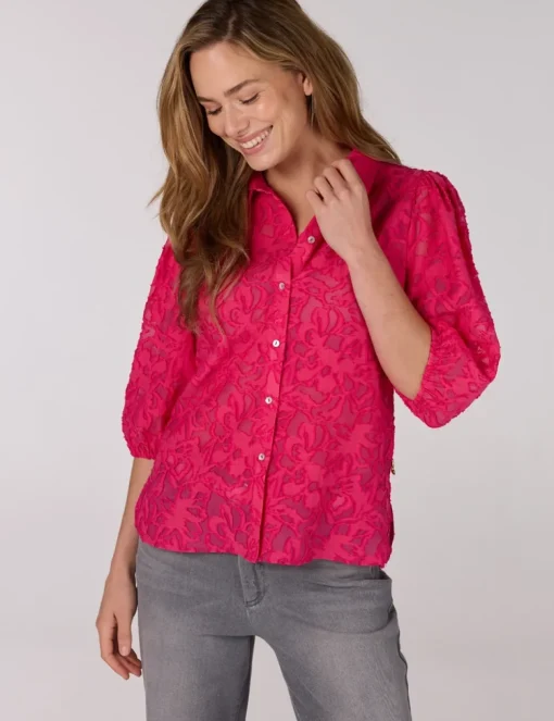 Juffrouw Jansen t-shirts NANNE SS25 Fuxia Fashion
