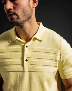 KOLL3KT polo's Slim Fit 6102 Licht Geel Outlet