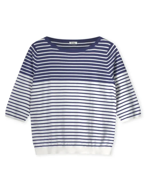 Kyra trui Stripe Britt-s25 Licht Blauw Discount