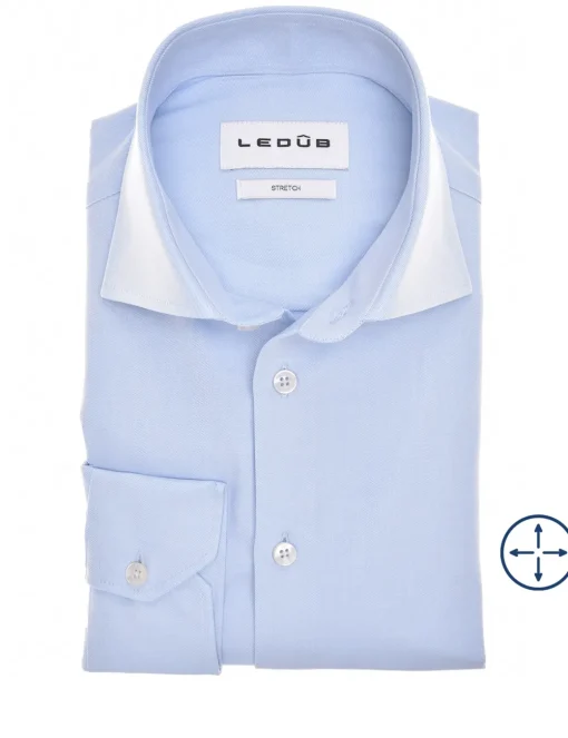 Ledub business overhemd 0343516 Licht Blauw Best
