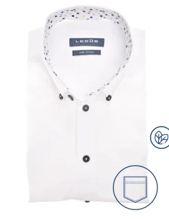 Ledub business overhemd 0142436 Wit Online