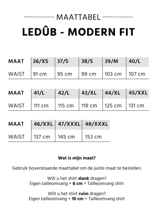 Ledub business overhemd 0142436 Wit Online