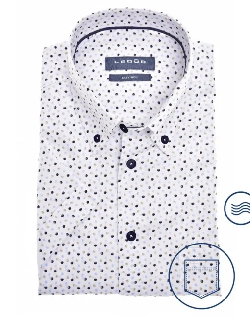 Ledub business overhemd 0141585 Donker Blauw Discount