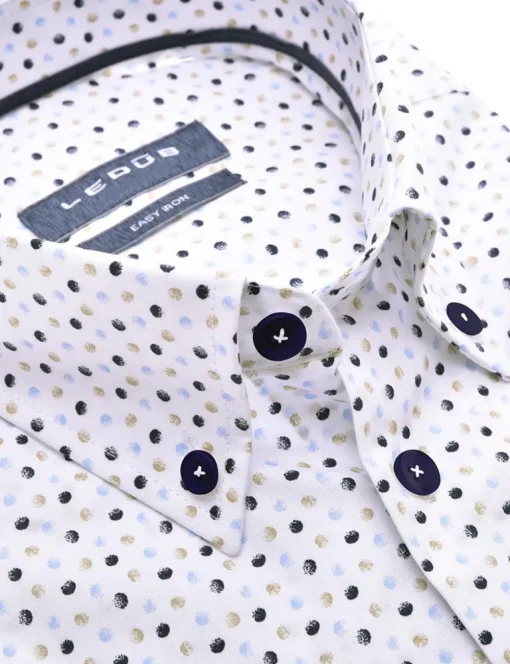 Ledub business overhemd 0141585 Donker Blauw Discount