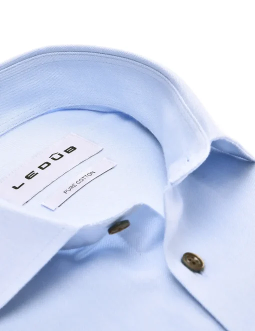 Ledub business overhemd 0142745 Licht Blauw New