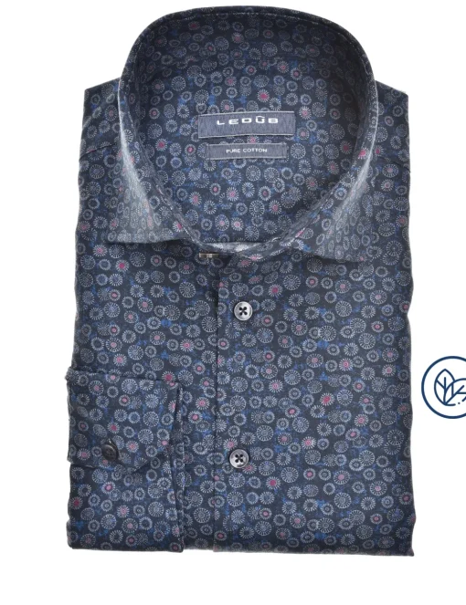 Ledub business overhemd Modern Fit 0701855 Donker Blauw Sale