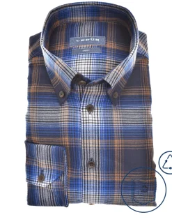 Ledub business overhemd Modern Fit 0701875 Donker Blauw Online