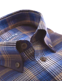Ledub business overhemd Modern Fit 0701875 Donker Blauw Online