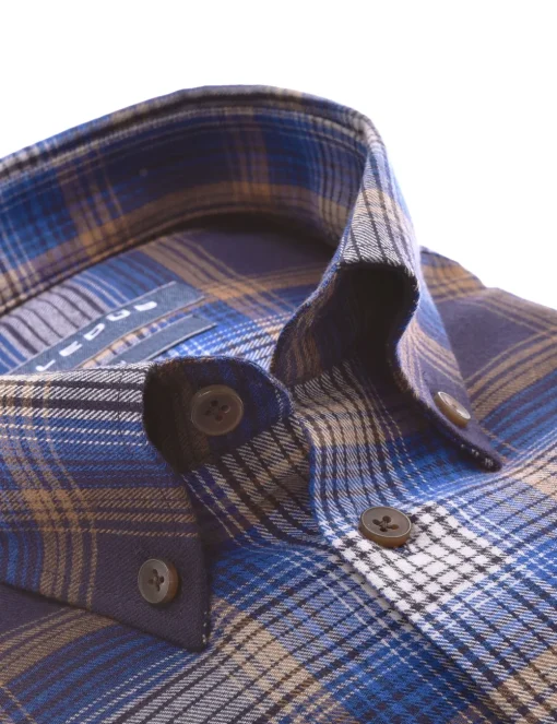 Ledub business overhemd Modern Fit 0701875 Donker Blauw Online