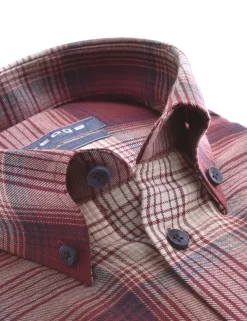 Ledub business overhemd Modern Fit 0701875 Rood Best