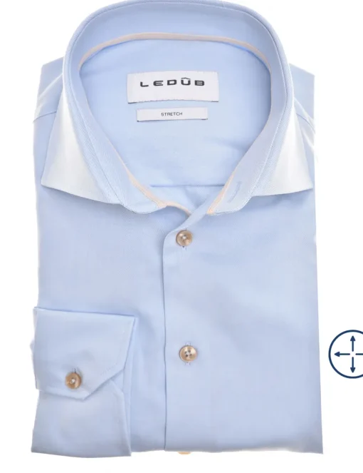 Ledub business overhemd Modern Fit 0142832 Licht Blauw New