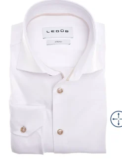 Ledub business overhemd Modern Fit 0142832 Wit/Beige Fashion