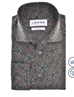 Ledub business overhemd Modern Fit 0142658 Donker Blauw Best