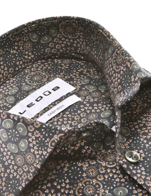 Ledub business overhemd Modern Fit 0142658 Donker Blauw Best