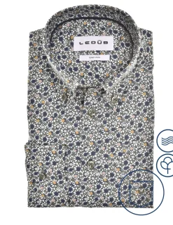 Ledub business overhemd Modern Fit 0142648 Donker Groen Fashion