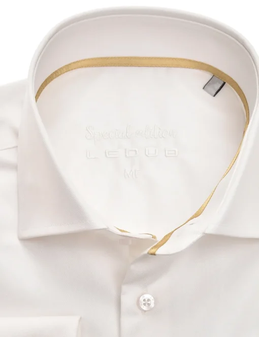 Ledub business overhemd Modern Fit 0323578 Wit/Geel Online