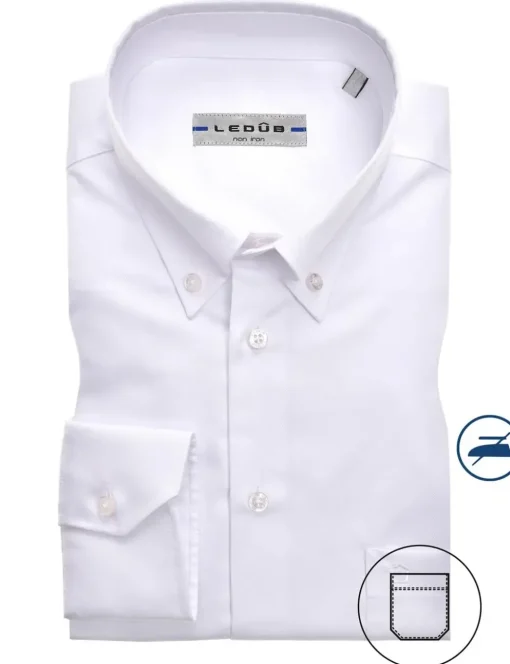 Ledub business overhemd Modern Fit 0324508 Wit Clearance