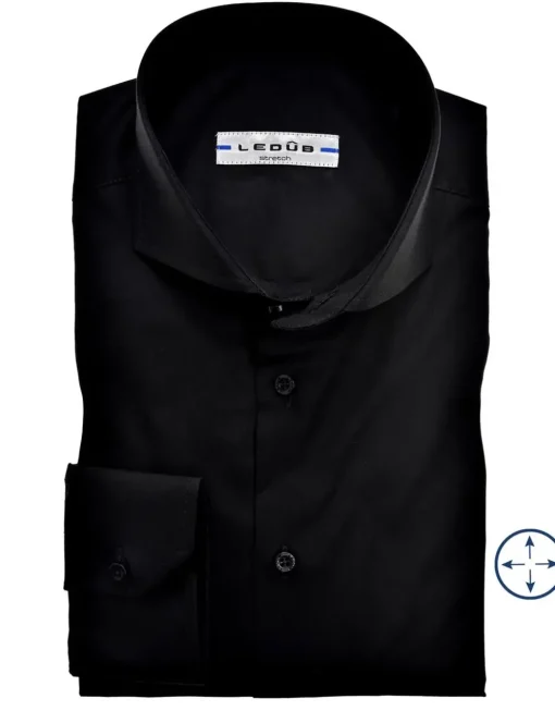 Ledub business overhemd Modern Fit 0326510 Zwart New