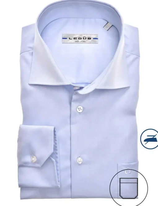 Ledub business overhemd Modern Fit 0323508 Licht Blauw Clearance