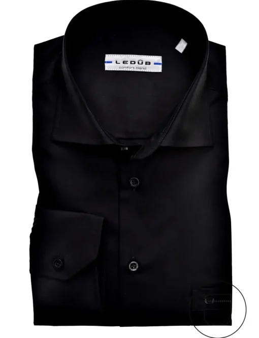 Ledub business overhemd Modern Fit 0323502 Zwart Fashion
