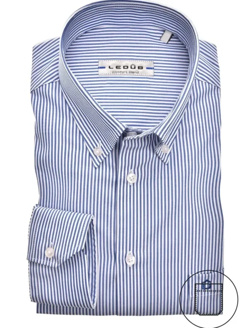 Ledub business overhemd Modern Fit 0324515 Donker Blauw New